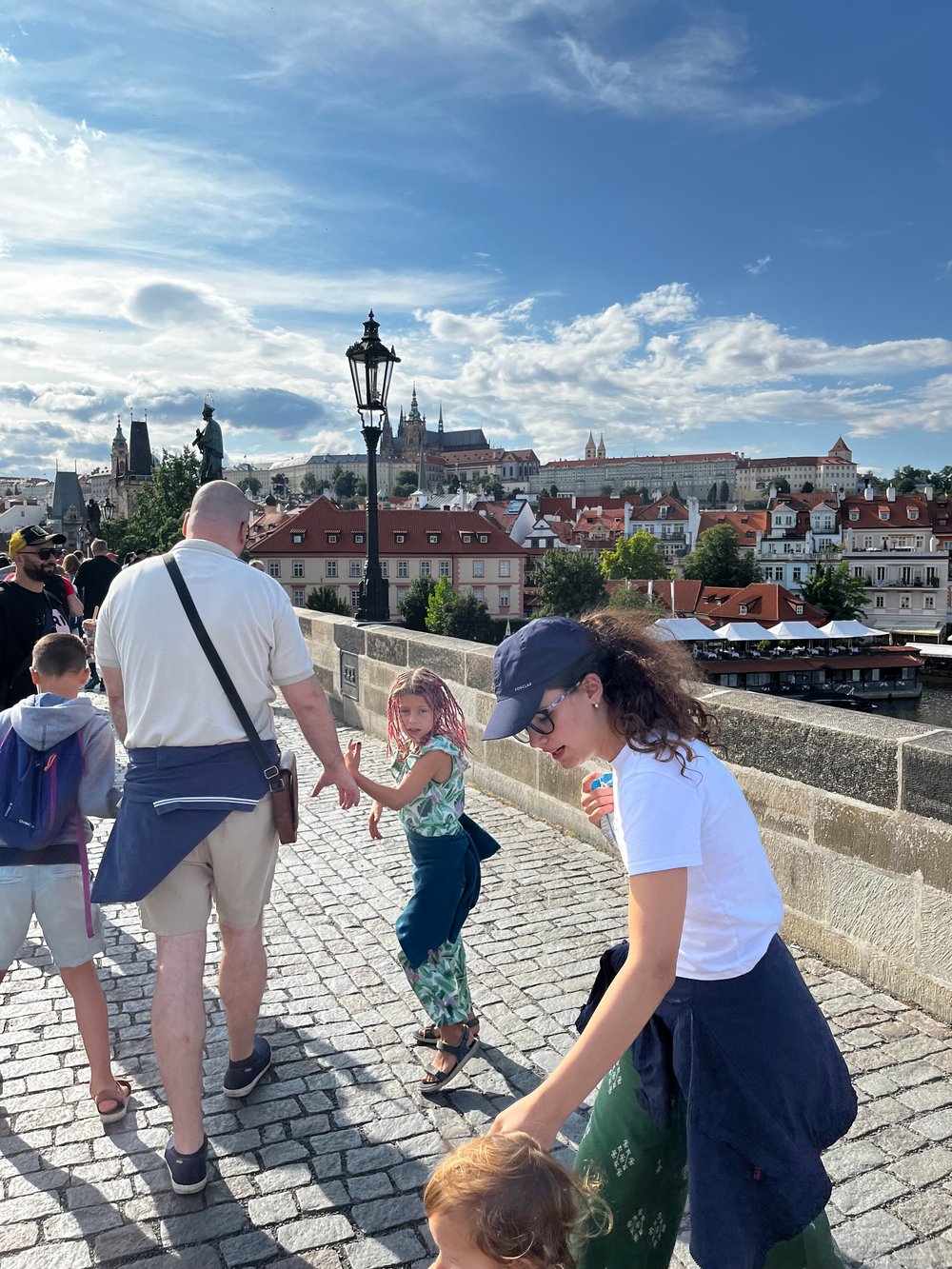 Our family on Karl brigde in Prague