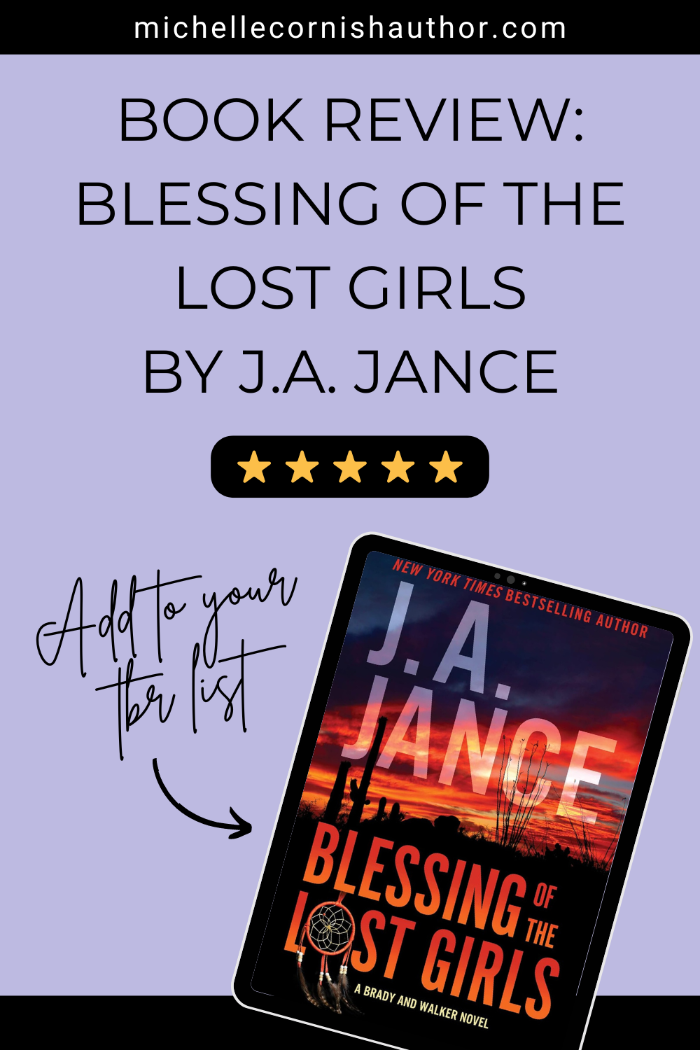 Book Review of Blessing of the Lost Girls by JA Jance