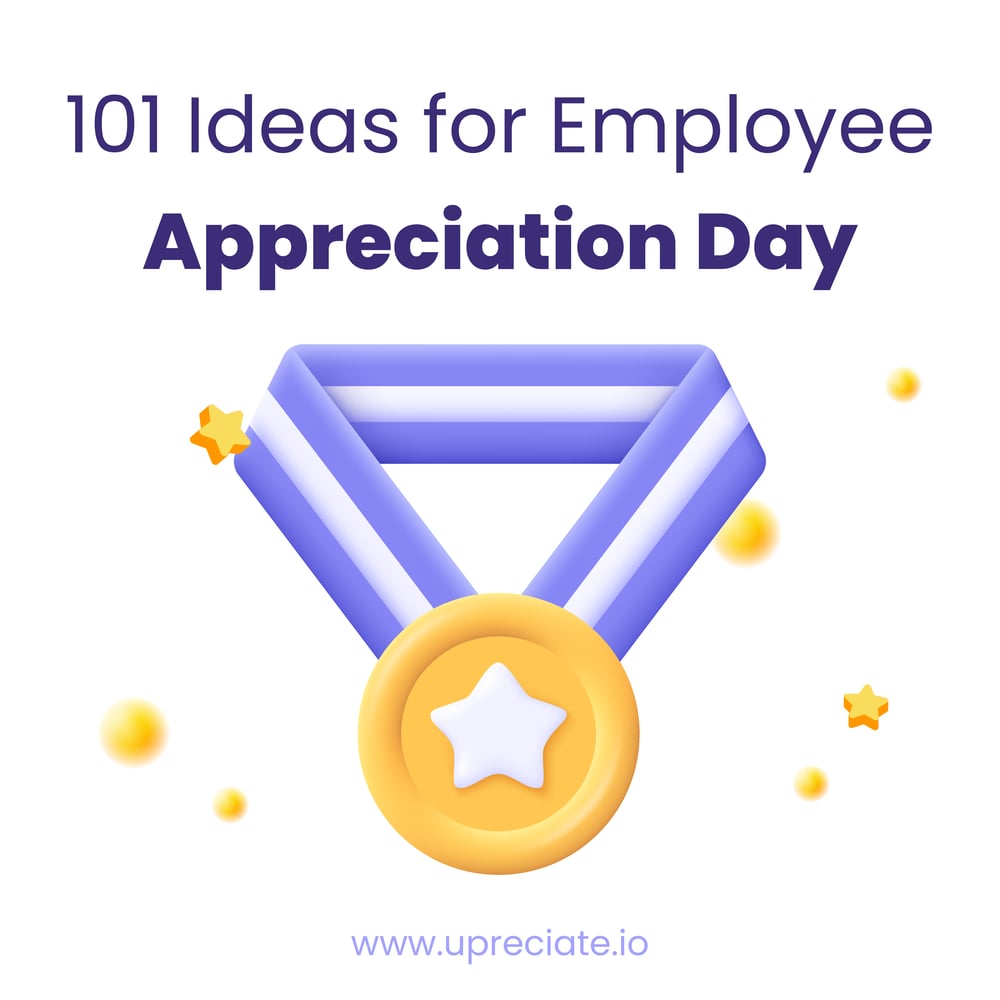 101 Ideas for Employee Appreciation Day 2024. 3d medal. Employee Recognition