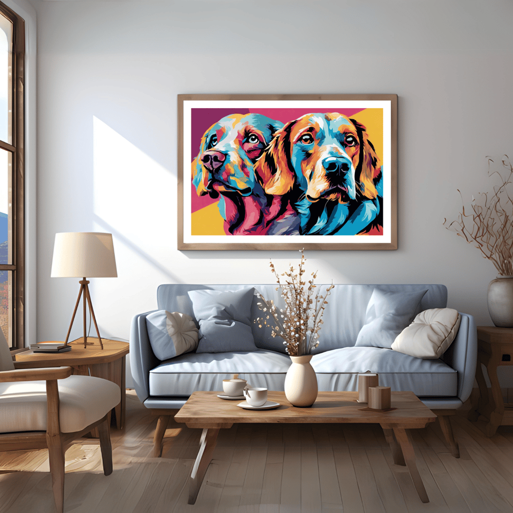 Dogs Together Pop Art Poster - Kickis Shop Zazzle