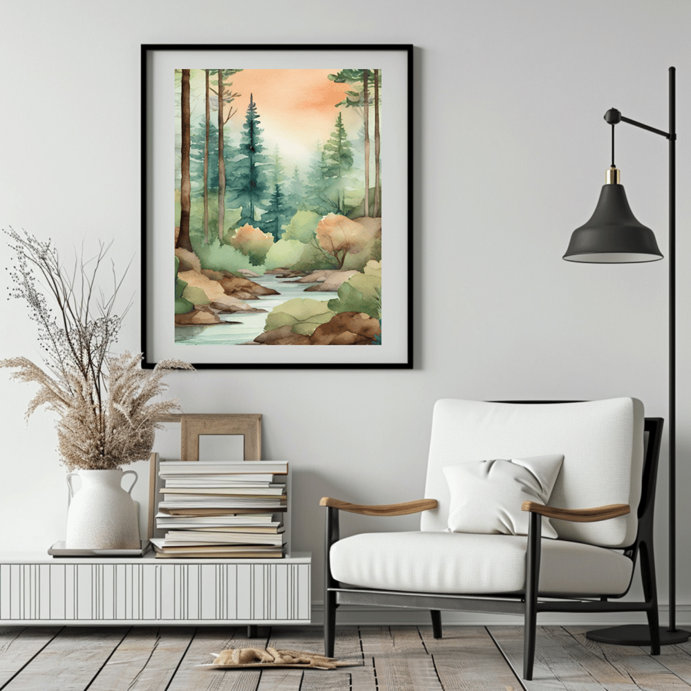 Forest Wonderland in Watercolor Poster - Kickis Shop Zazzle