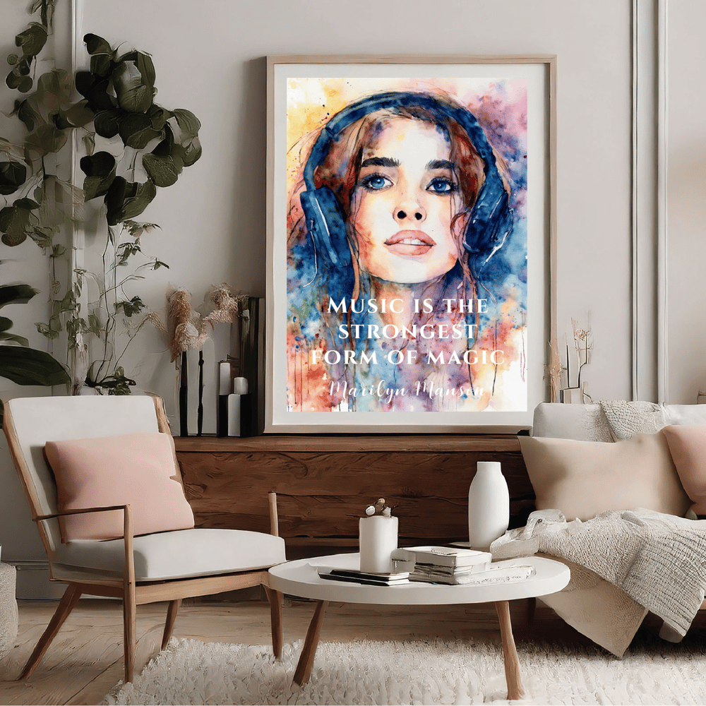 Music Is The Strongest Form Of Magic Quote Poster - Kickis Shop Zazzle