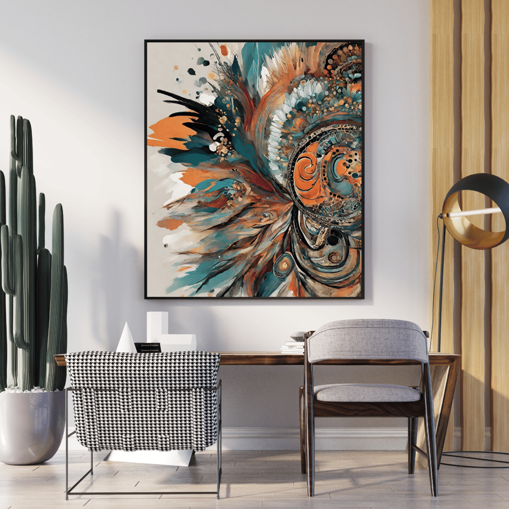 Boho Abstract Come Closer Art Poster - Kickis Shop Zazzle