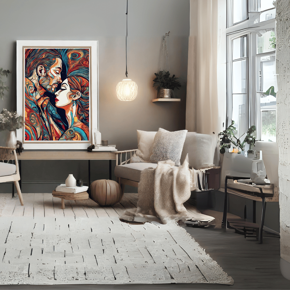 In Love Modern Art Poster - Kickis Shop Payhip