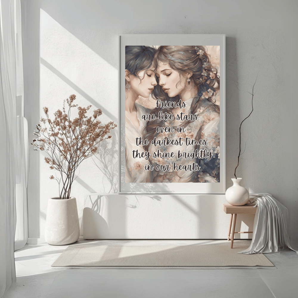 Friends Are Like Stars Poster - Kickis Shop Payhip
