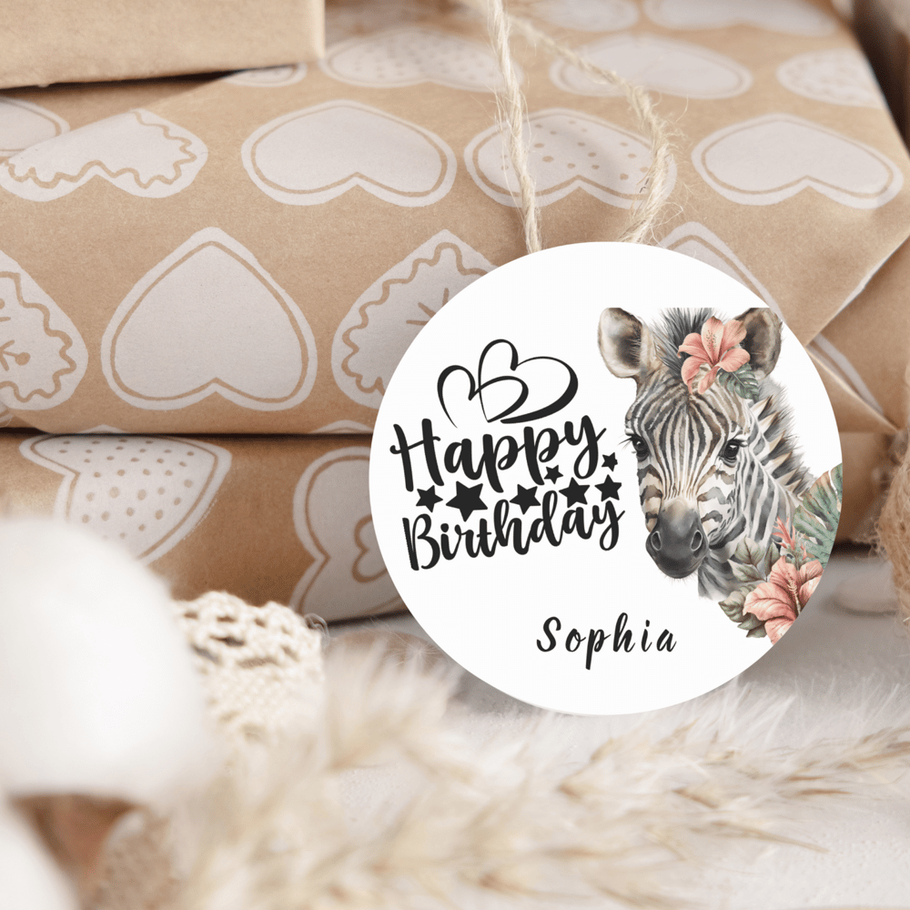 Birthday Wild Safari Animal Sticker - Kickis Shop Zazzle
