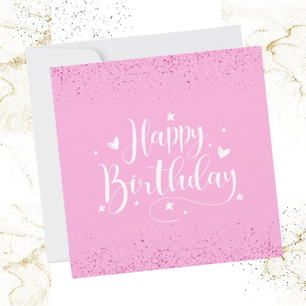 Happy Birthday Glitter Card - Kickis Shop Zazzle