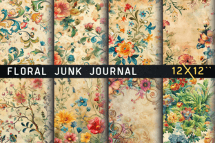 FLORAL JUNK JOURNAL PAGE - Creative Fabrica