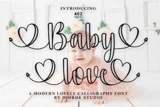 BABY LOVE OUTLINE - Creative Fabrica