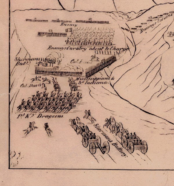 Map of A Key to the Battle of Buena Vista 1847