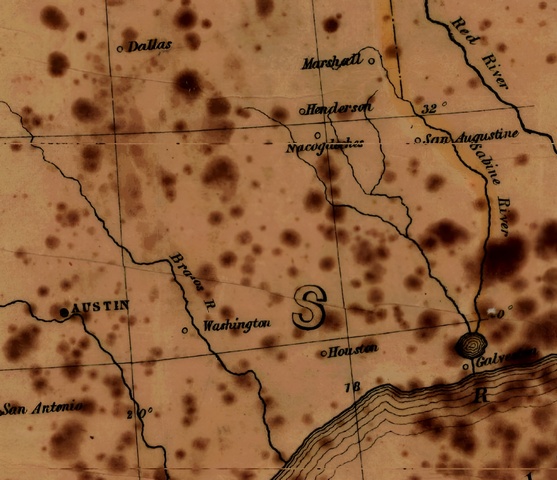 Map Sketch of Texas 1850