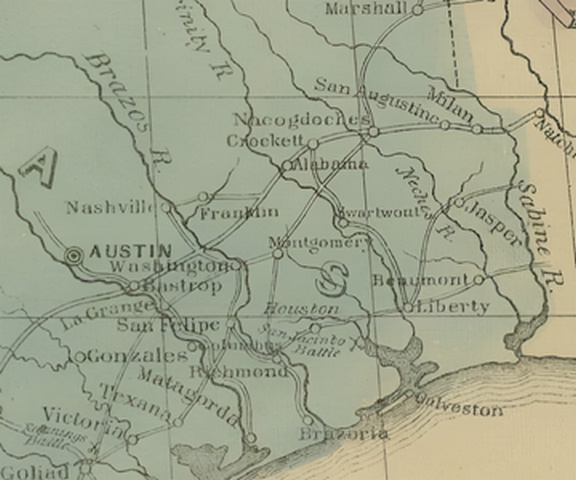 Map of Mexico, Texas, Old and New California, and Yucatan Showing the principal Cities and Towns, Travelling routes 1847