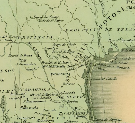 Map of Mexique/Mexico 1824