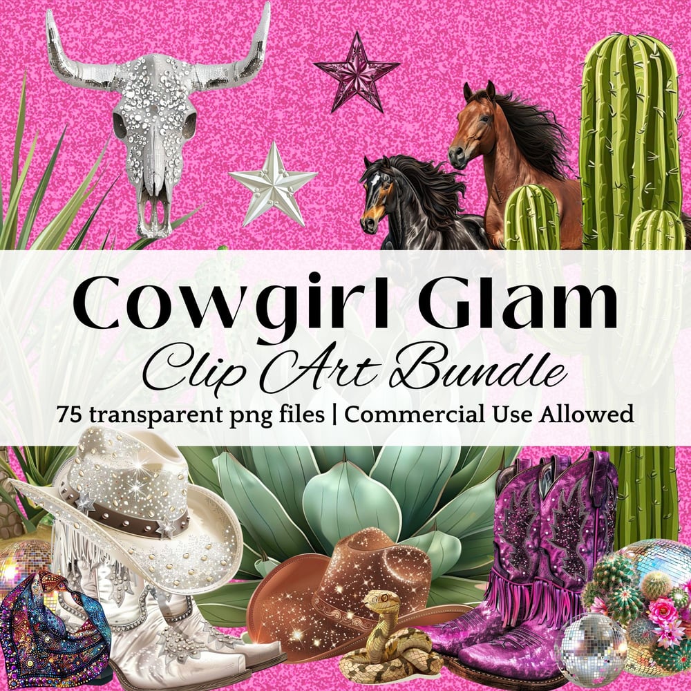 cowgirl glam clip art instant download png