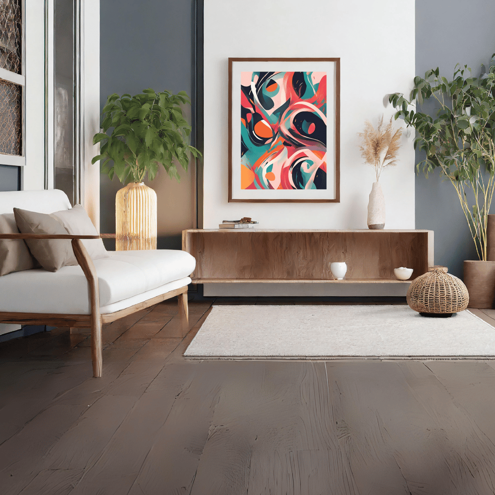 Abstract Red Modern Art Poster - Kickis Shop Zazzle