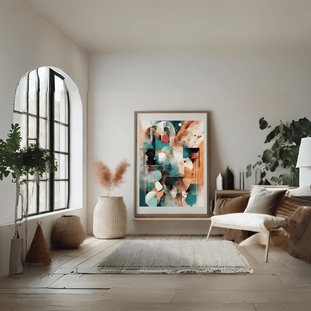 Abstract Modern Colorful Shapes Poster - Kickis Shop Zazzle