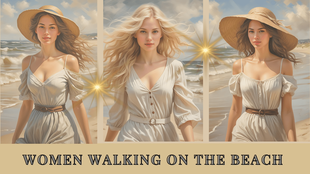 Women Walking On The Beach - Kickis Shop