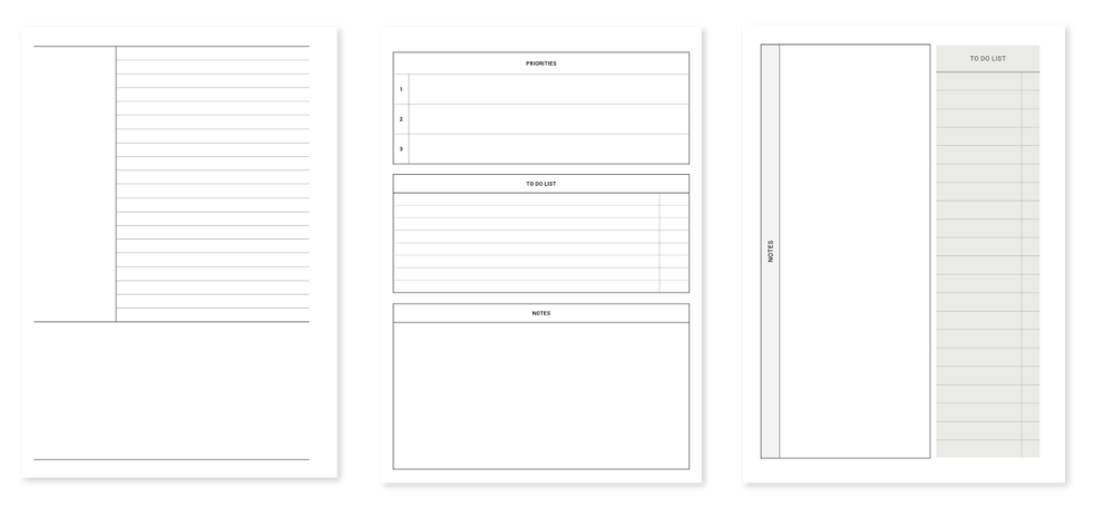 Digital Planner Notes Page Examples