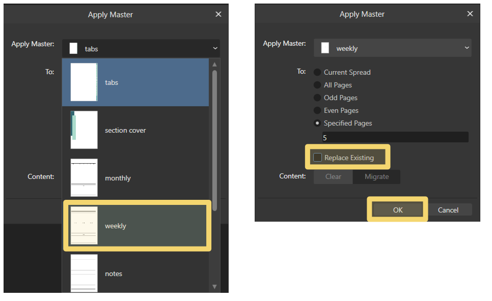 Affinity Publisher - Applying Master Pages
