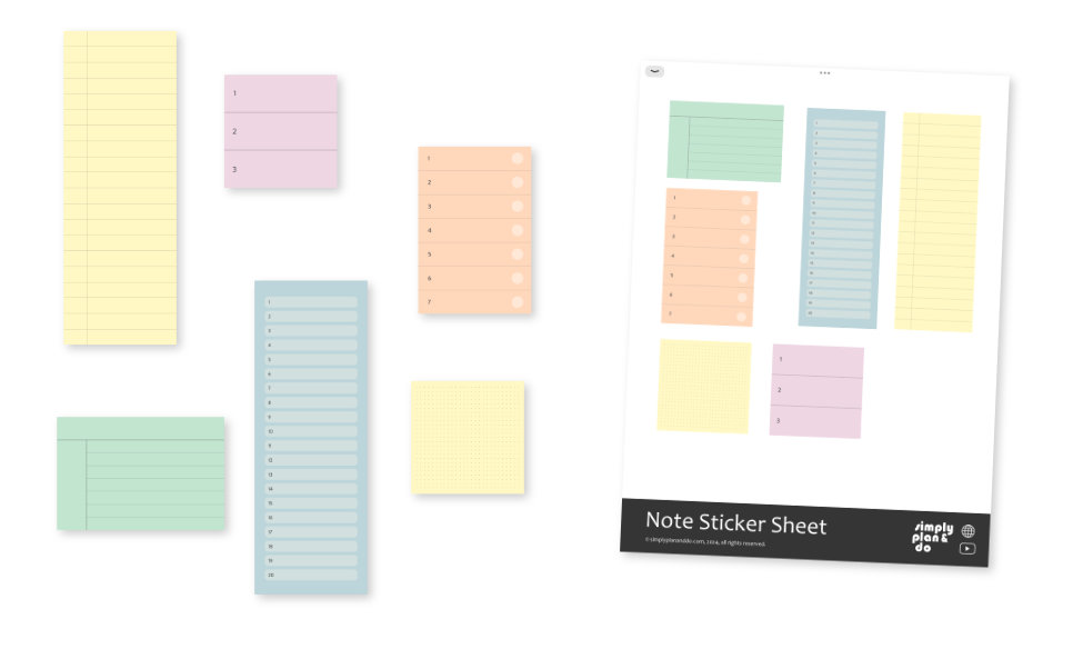 digital planner quick start guide sticker preview