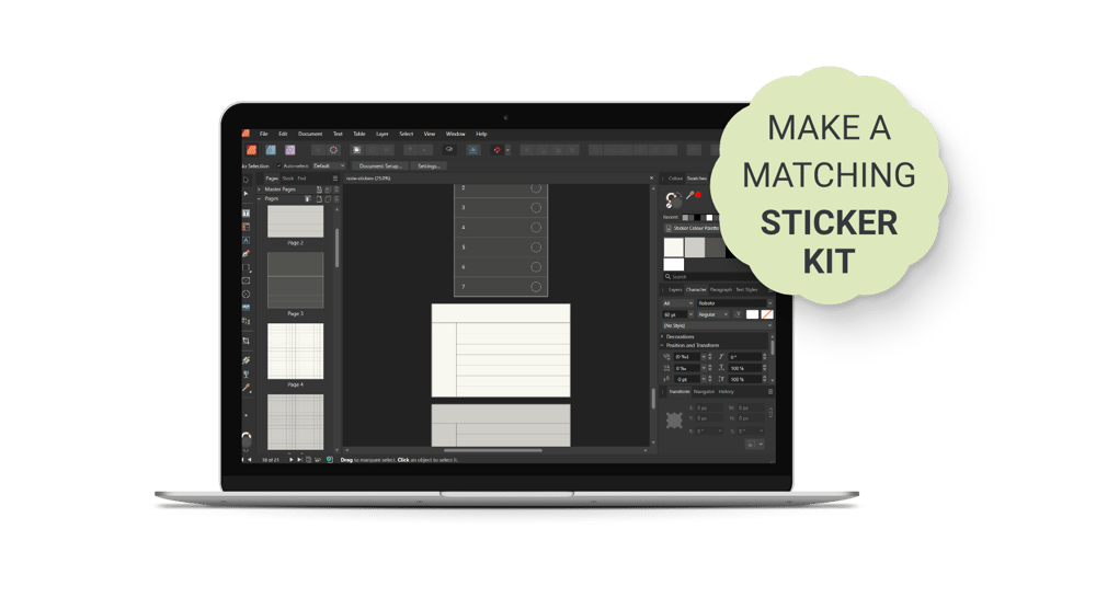 Affinity Publisher - Sticker Design Preview