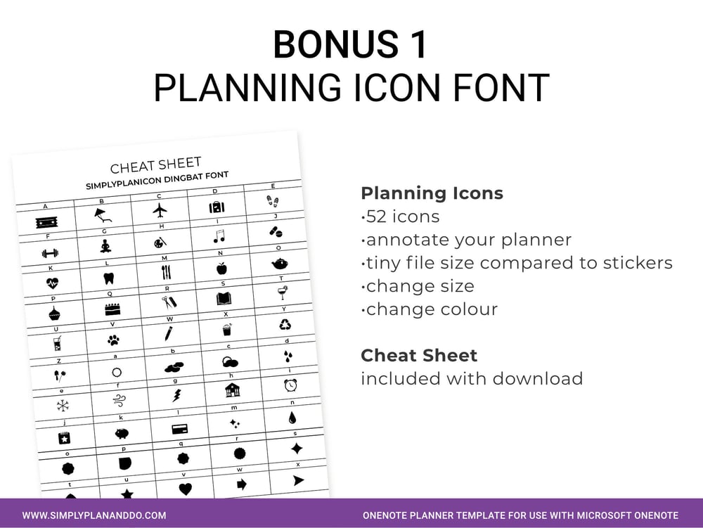 Planning Icon Font