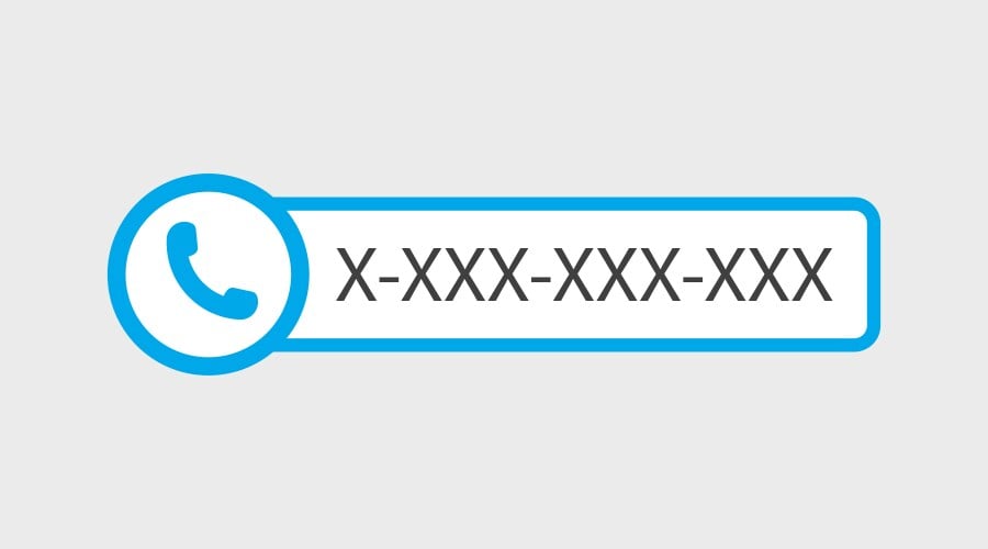 Picture of a phone number