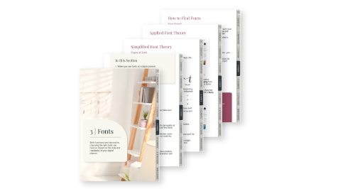 Digital Planner Design - Font Selection