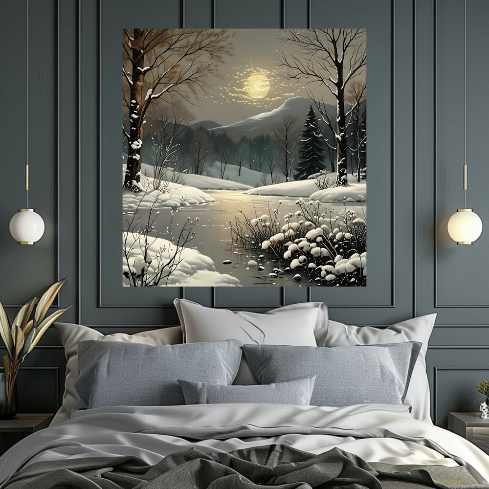 Winter Wonderland Snow Landscape Art Print Poster - Kicki E Johansson Zazzle