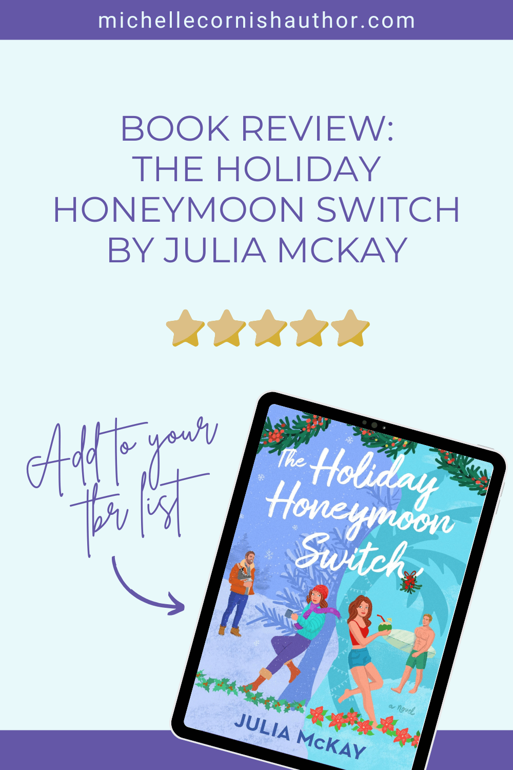 Book Review of The Holiday Honeymoon Switch by Julia McKay