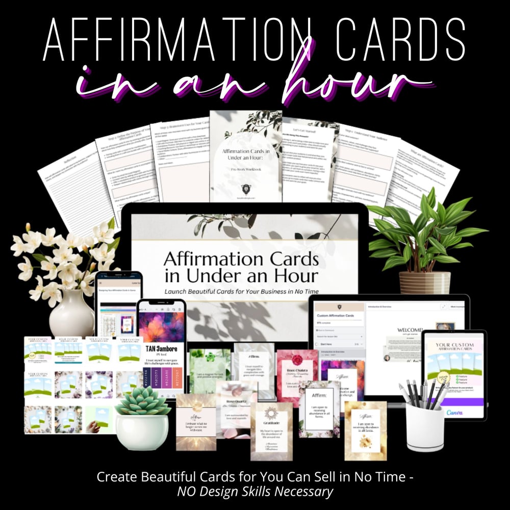 affirmation cards in under an hour workshop