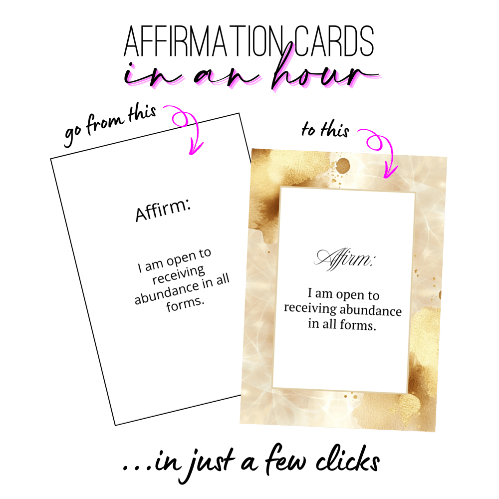 custom affirmation card workshop