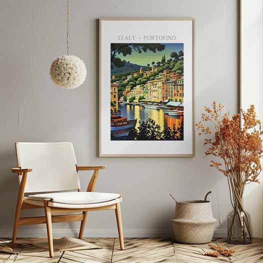 Portofino Italy Scenic Art Print Poster - Kickis Shop Zazzle