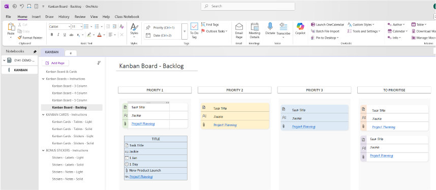 How To Use Kanban in Onenote to Simplify your Workflow
