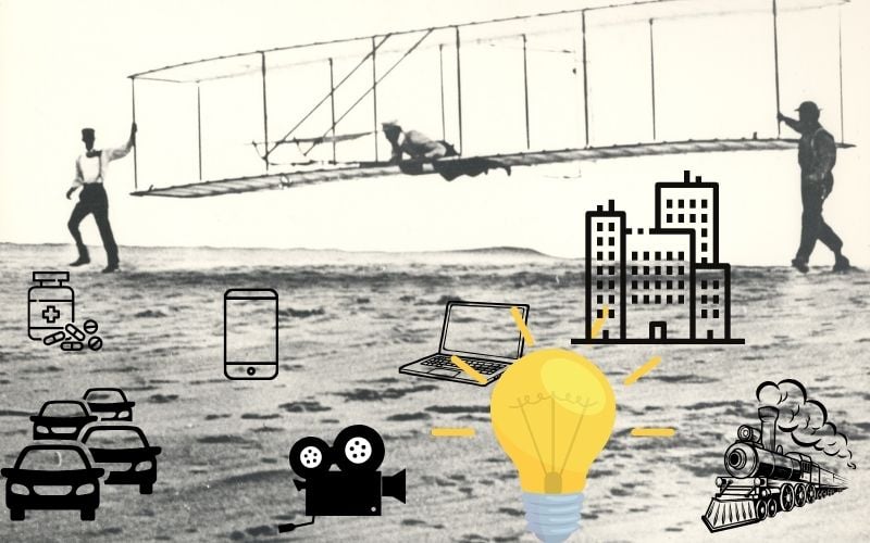 The powerful mind creates things like planes cell phones internet