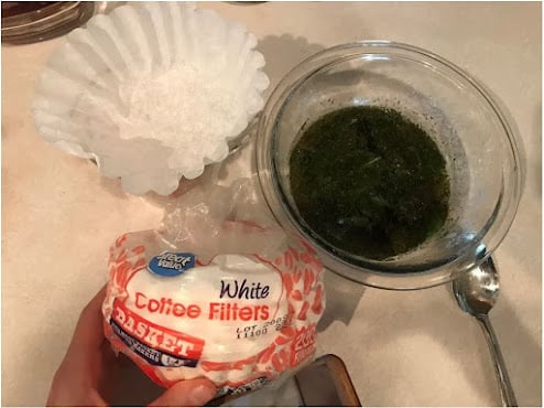 Strain your mint tea