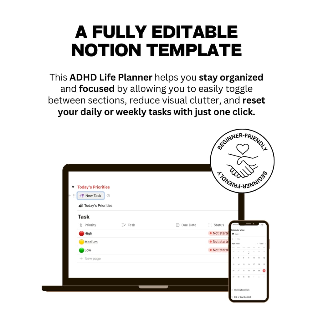 adhd-friendly notion template
