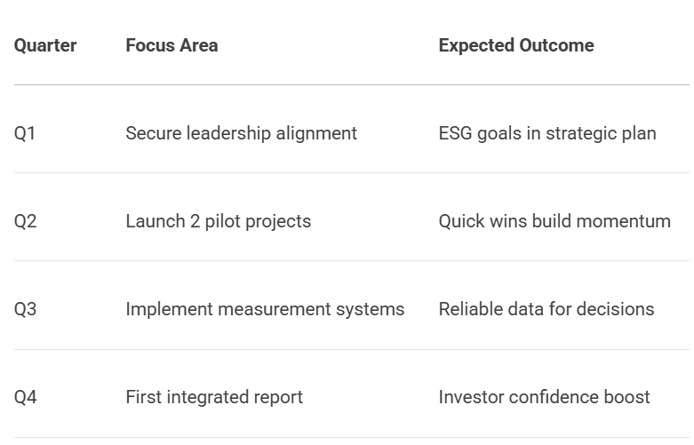 ESG Transformation Timeline