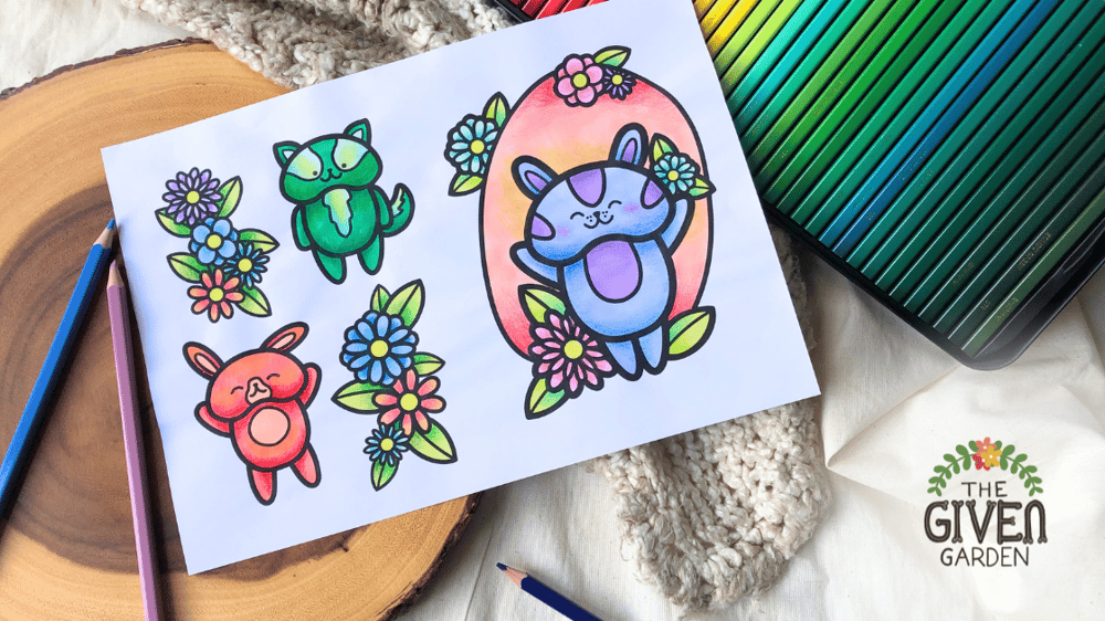Printable colouring page for adults and kids
