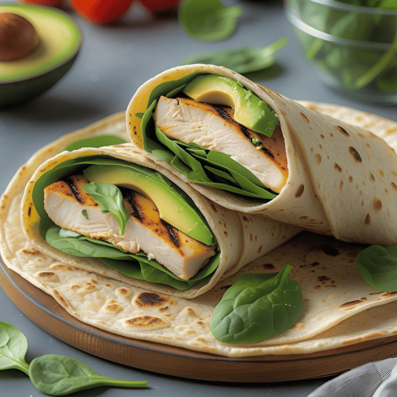 Avocado & Chicken Salad Wraps