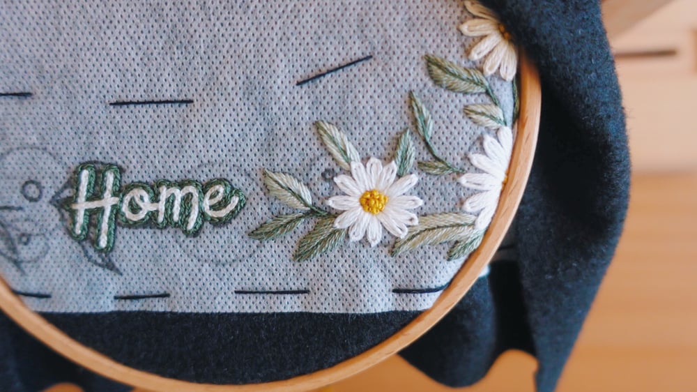 embroider on felt