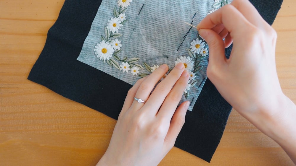 remove the basting stitches