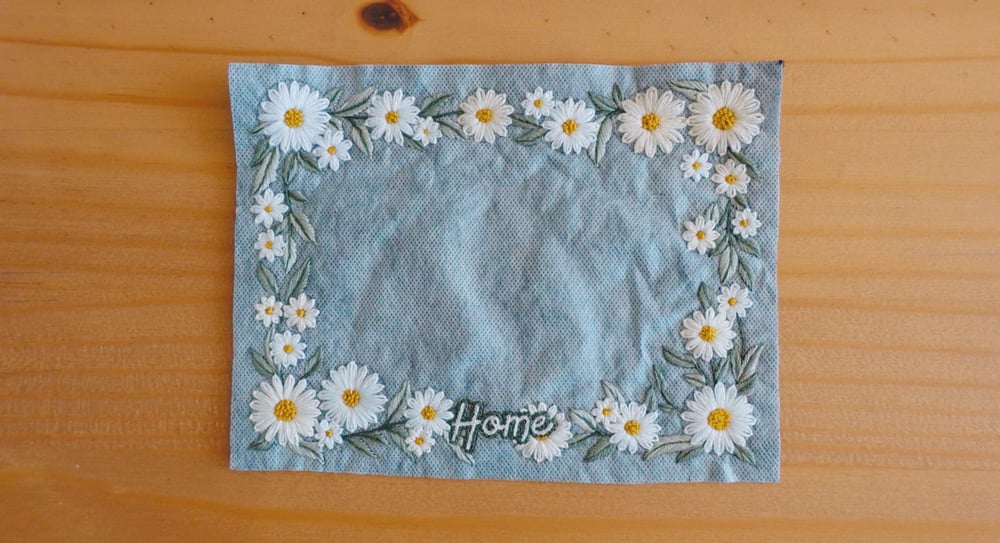 embroidery on felt
