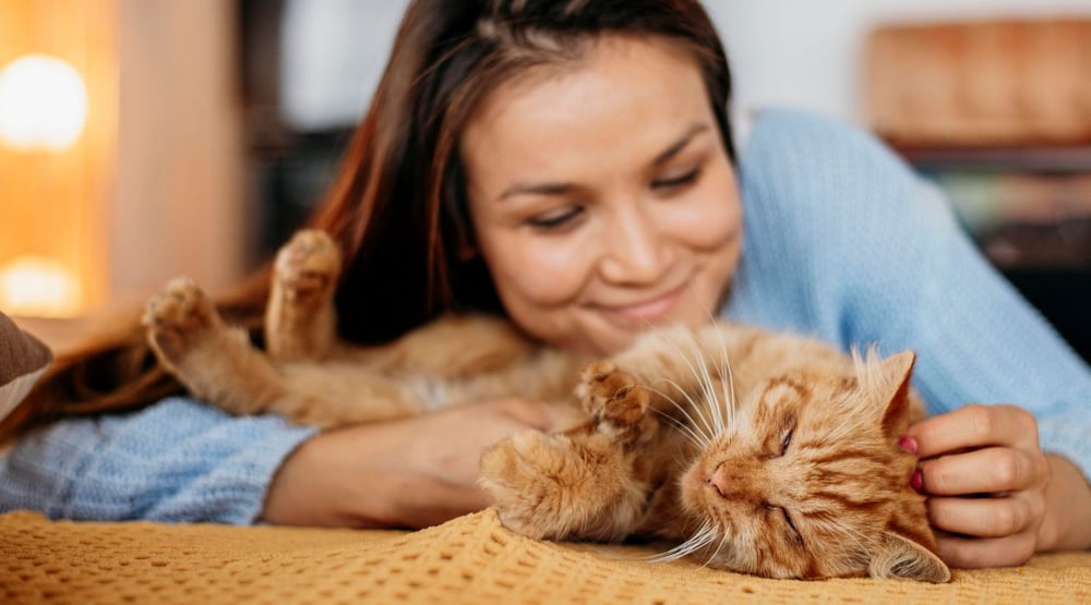 human with cat-affection