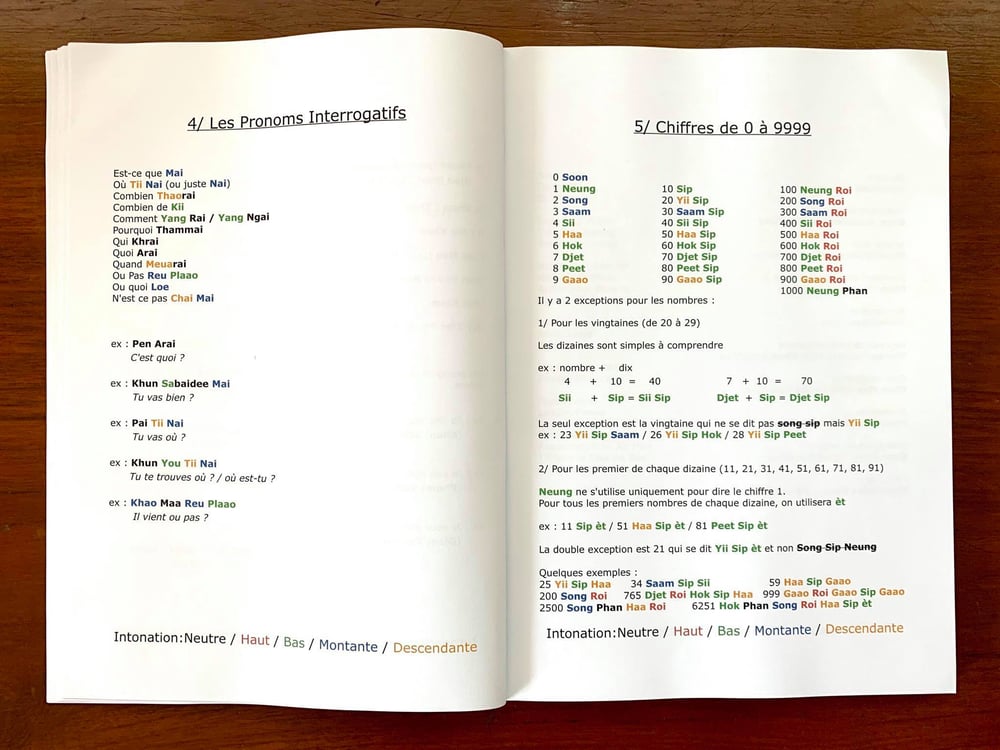 apprendre le thai