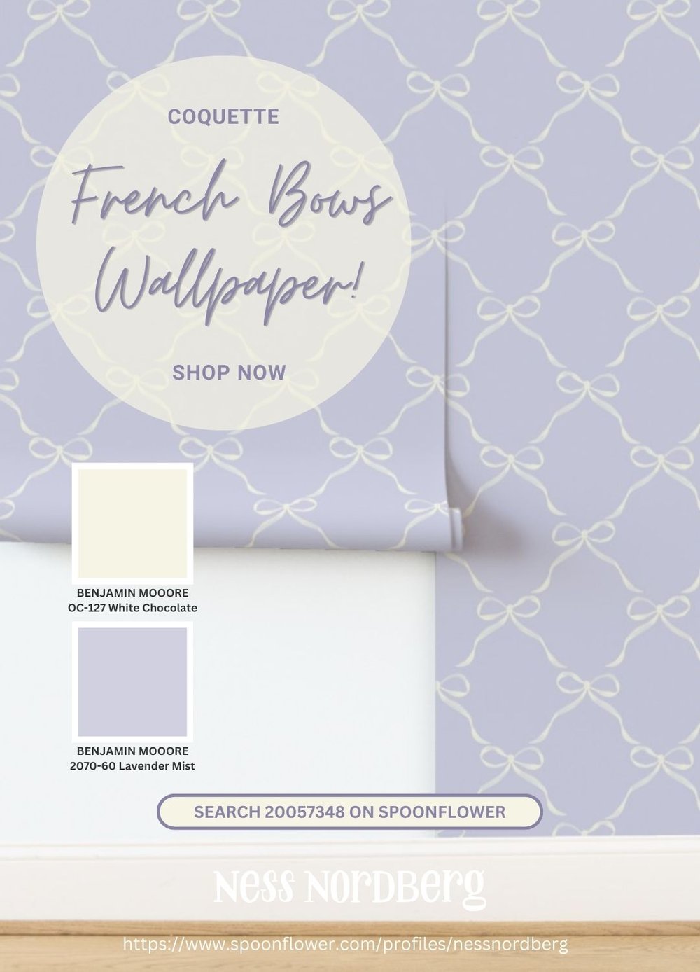 French Bow Diamonds in Lavender Mist