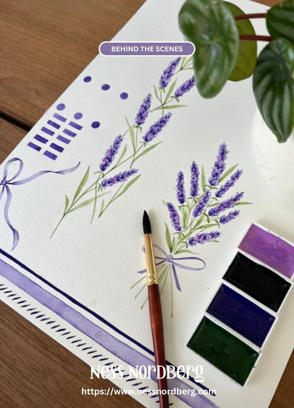 Lavender watercolours