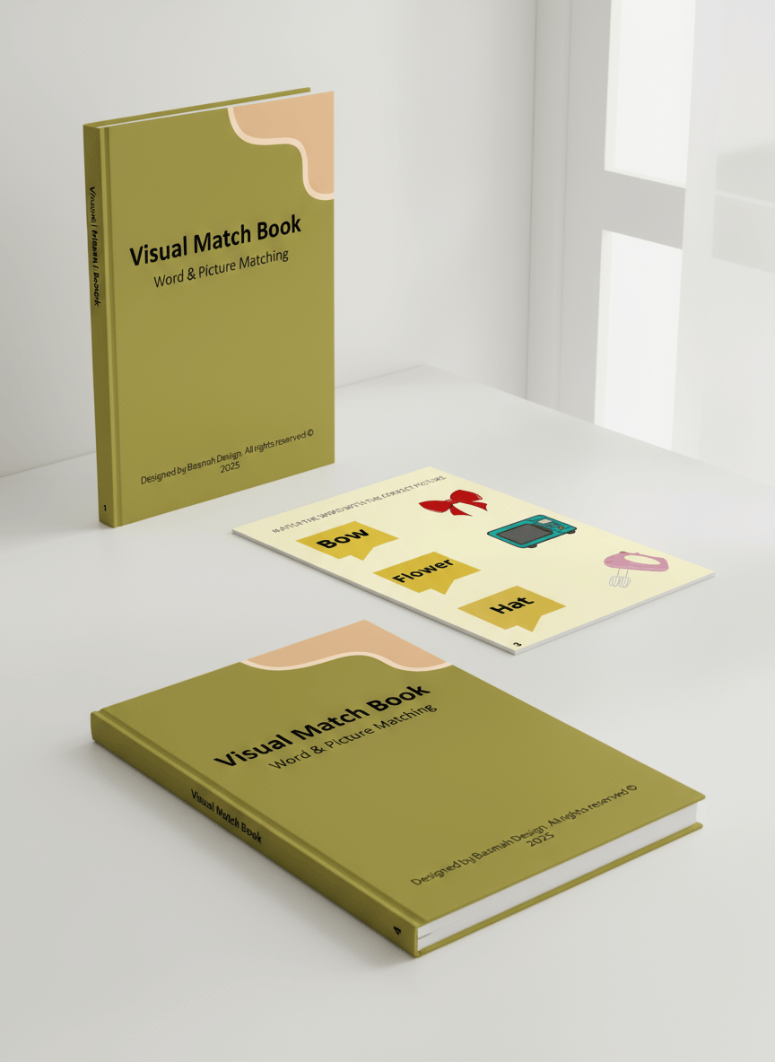 المطابقة البصرية كتاب تعليمي للاطفال