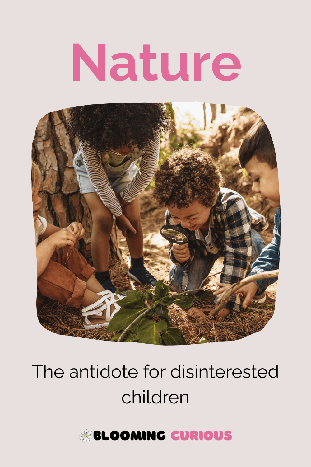 Nature the antidote for disinterested children- children exploring nature