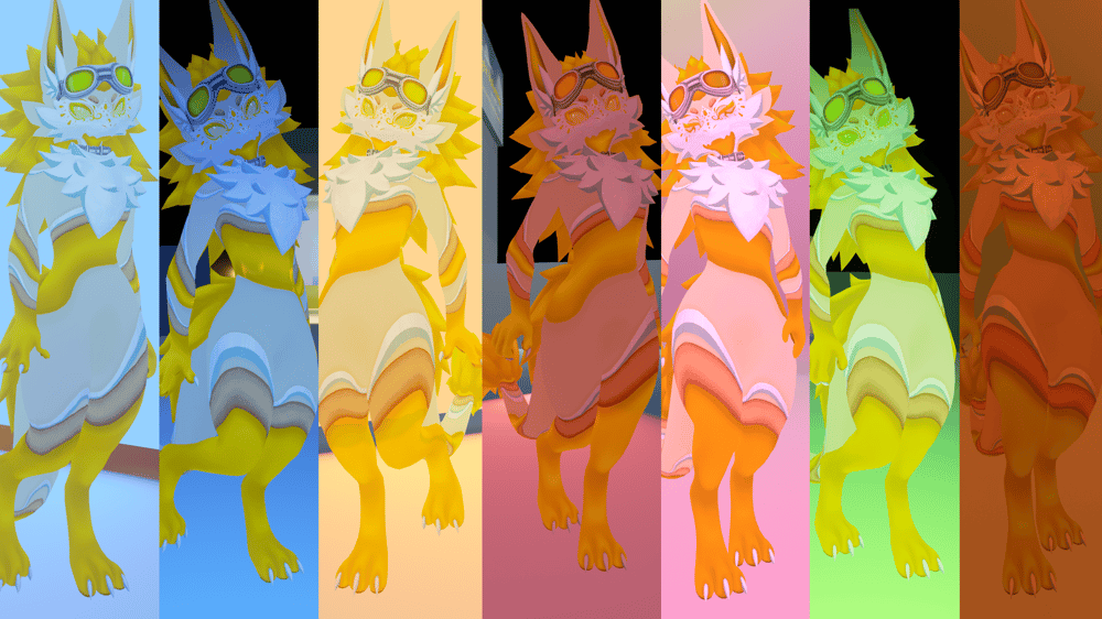 Lemon variant in different lighting environments